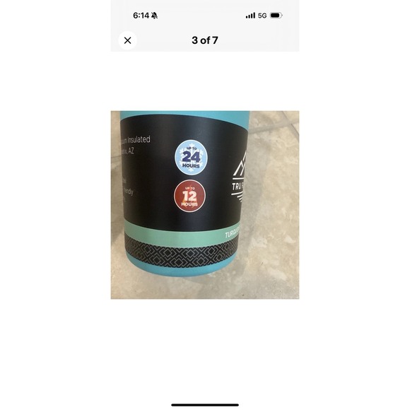 Tru Flask 3 Insulated Bottle 18 oz 24 Hrs Cold 12 Hrs Hot Green, Blue‎ & Orange - Picture 15 of 16